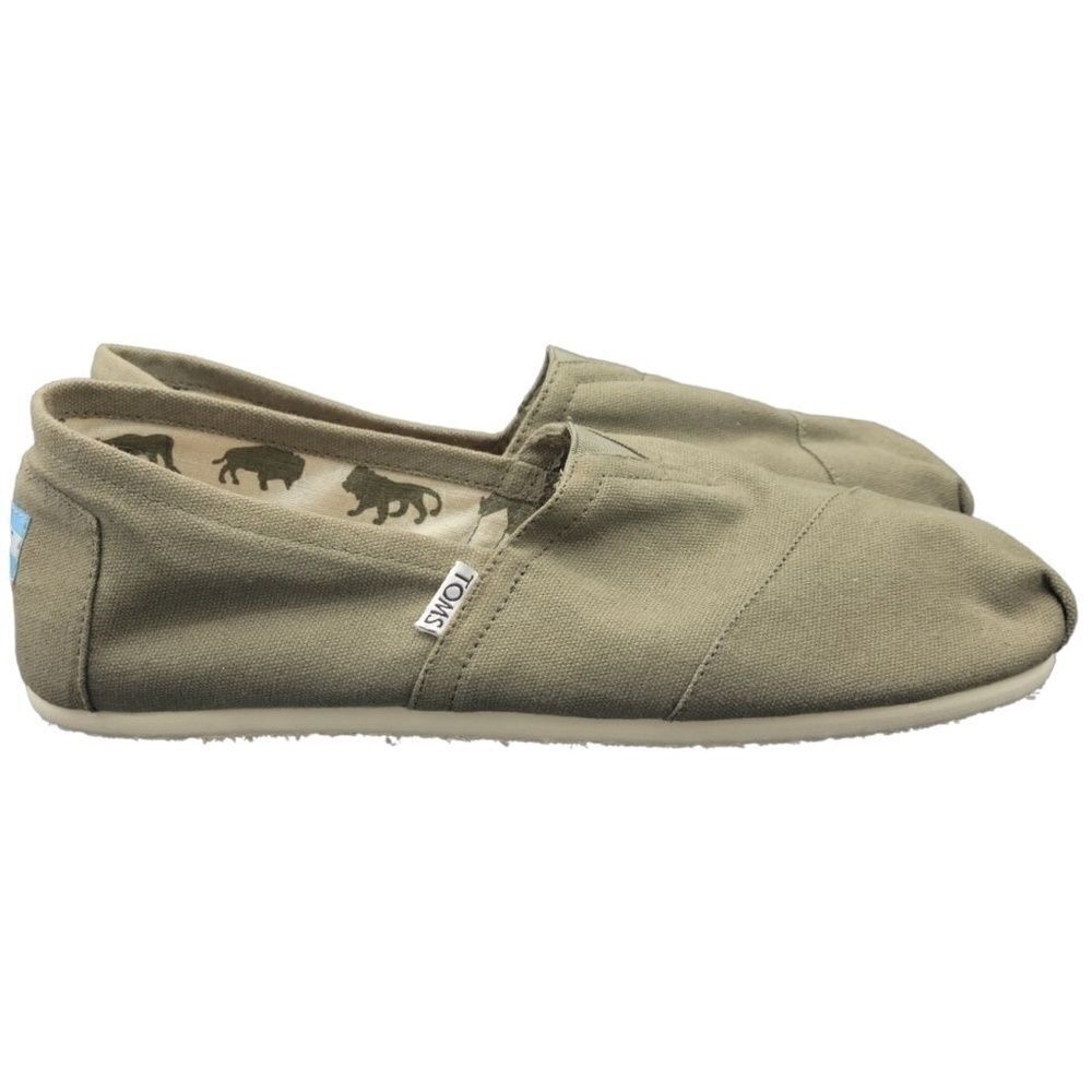 TOMS Men's Olive Slip-on Shoes NWOT